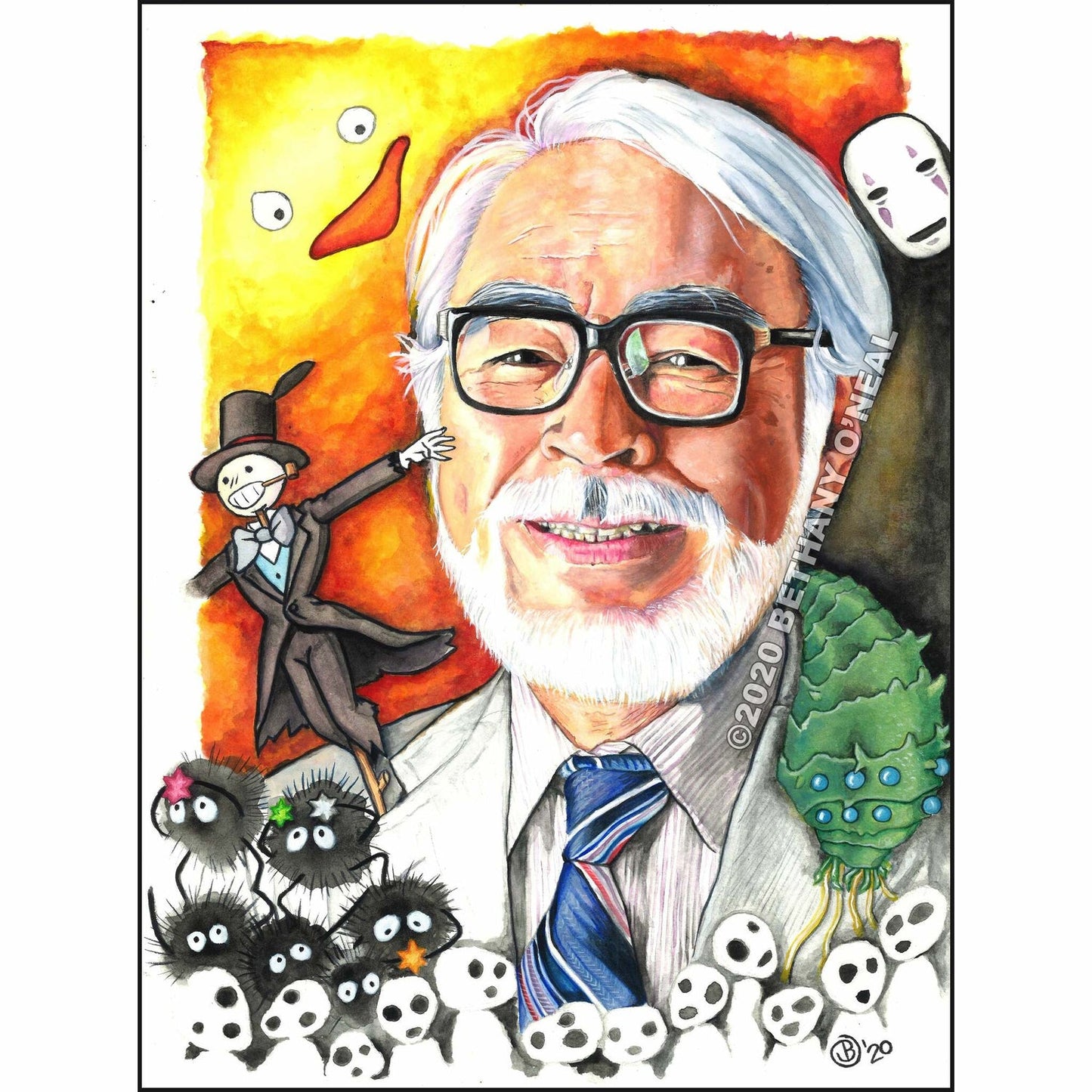 "Portrait of Hayao Miyazaki"